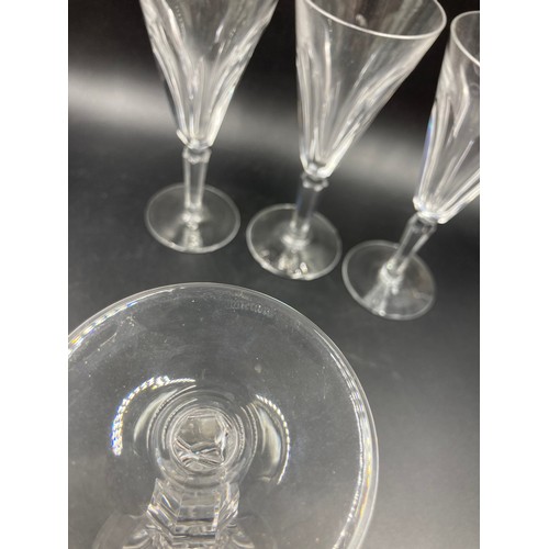 410 - Seven Waterford Crystal 18cm wine glasses