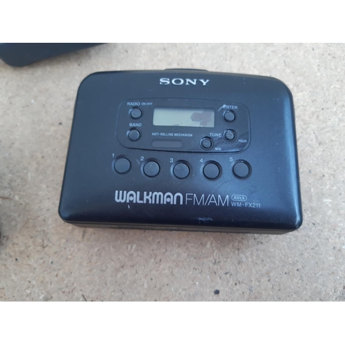 1019 - Six personal stereos to include four Sony Walkman cassette/two band radios (WM-FX10, WM-FX193, WM-FX... 