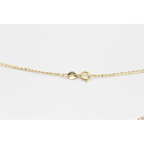 118 - A 9ct gold Art Nouveau style amethyst and seed pearl drop pendant 46cm necklace - approx. gross weig... 