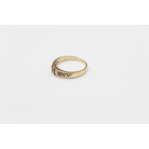 70 - A 14ct gold sapphire & gemstone ring, size J  - approx. gross weight 2.1 grams