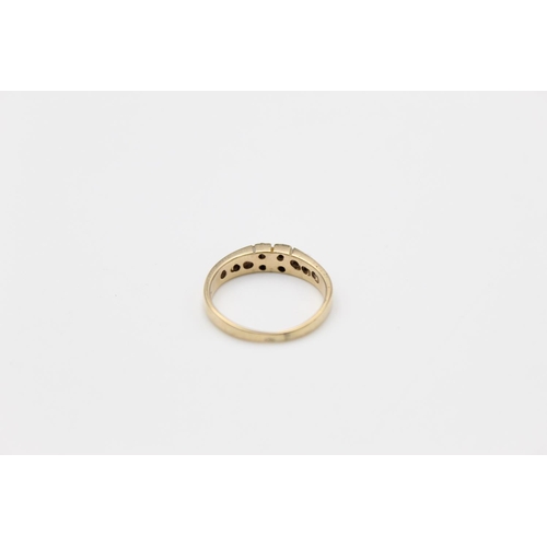 70 - A 14ct gold sapphire & gemstone ring, size J  - approx. gross weight 2.1 grams