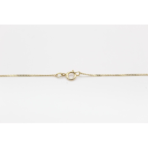 111 - A 9ct gold diamond and gemstone pendant 45cm necklace - approx. gross weight 1.8 grams