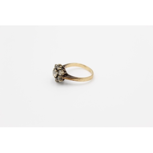 126 - A hallmarked Birmingham 9ct gold cluster ring, size L  - approx. gross weight 3.4 grams