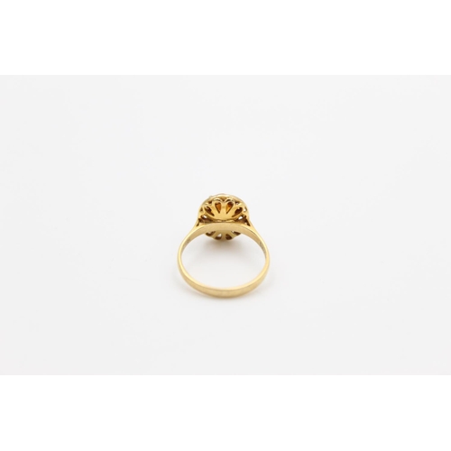 147 - A 14ct gold citrine ring, size L ½ - approx. gross weight 2.9 grams