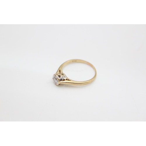 79 - A hallmarked London 9ct gold diamond solitaire engagement ring, size L - approx. gross weight 1.7 gr... 