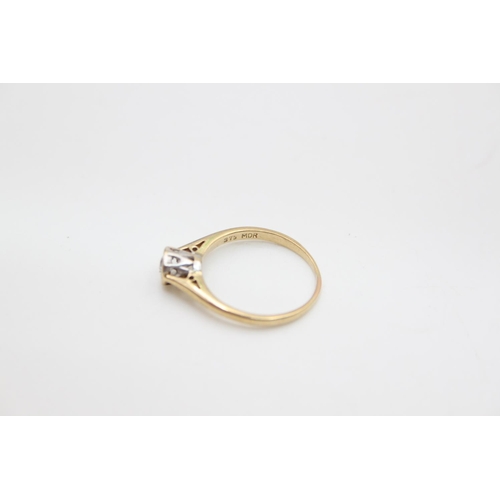 79 - A hallmarked London 9ct gold diamond solitaire engagement ring, size L - approx. gross weight 1.7 gr... 