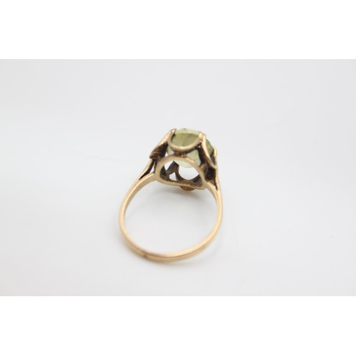 86 - A hallmarked London 9ct gold gemstone cocktail ring, size P  - approx. gross weight 3.5 grams