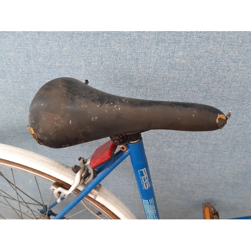 1247 - A vintage blue Peugeot lady's road bike with quick release front wheel and 12 speed Arris gear syste... 