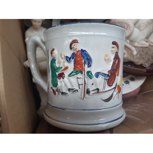 1559 - Three boxes containing mixed ceramics and glassware to include Royal Albert Lady Hamilton cups, Mayf... 