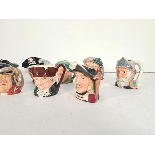 488 - Ten Royal Doulton miniature character jugs to include Mine Host, Don Quixote, Gone Away, Granny, Lon... 