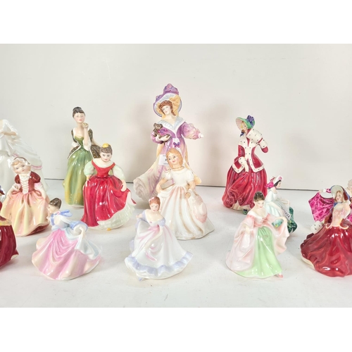 498 - Fifteen Royal Doulton figurines to include Dinky Do, Fair Maiden, Christmas Morn, Carol, Fleur etc.