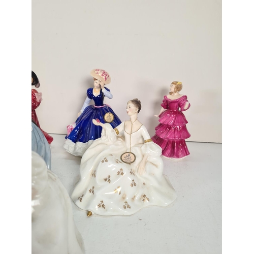 501 - Fifteen Royal Doulton figurines to include Mary, Tuppence A Bag, Jacqueline, Angela etc.