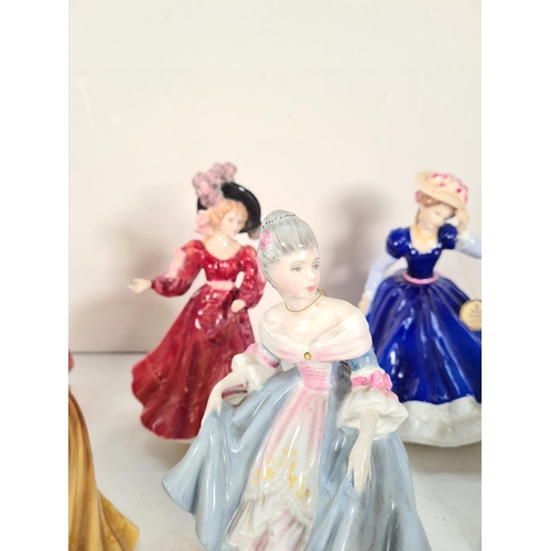 501 - Fifteen Royal Doulton figurines to include Mary, Tuppence A Bag, Jacqueline, Angela etc.