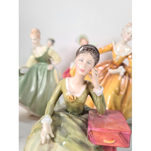 501 - Fifteen Royal Doulton figurines to include Mary, Tuppence A Bag, Jacqueline, Angela etc.