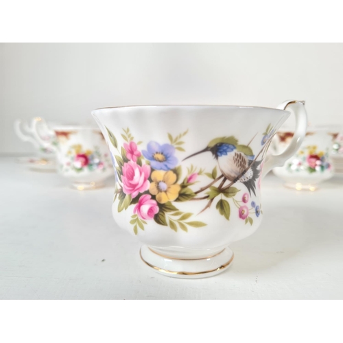 503 - A collection of Royal Albert china to include six Chatelaine tea cups, six Meadow Field cups and sau... 