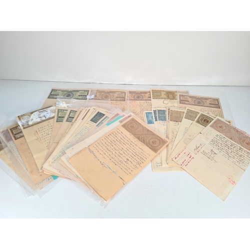 610 - A collection of George V and VI Indian and Burma court stamp papers