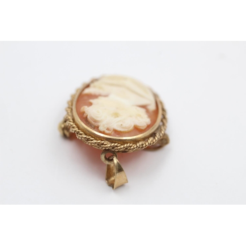 206 - A 9ct gold cameo pendant/brooch - approx. gross weight 4.8 grams