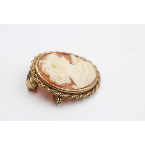 206 - A 9ct gold cameo pendant/brooch - approx. gross weight 4.8 grams