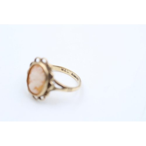 248 - A 9ct gold cameo ring - approx. gross weight 2.2 grams