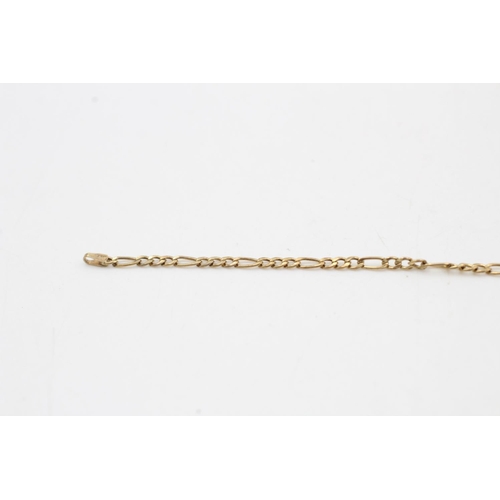 63 - A 9ct gold diamond set Claddagh bracelet - approx. gross weight 2.1 grams