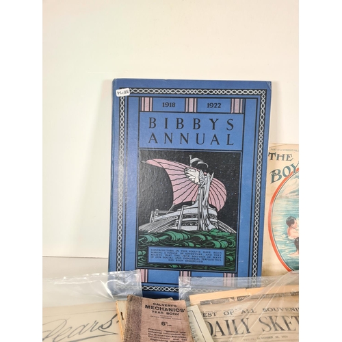 604 - A collection of early/mid 20th century magazines, newspapers and books to include Bibby's Annual Vol... 