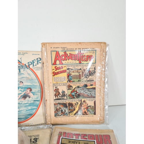 604 - A collection of early/mid 20th century magazines, newspapers and books to include Bibby's Annual Vol... 