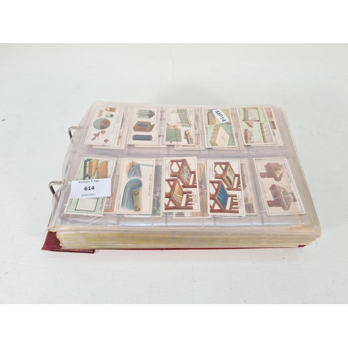 614 - A large collection of vintage Wills's cigarette cards to include Household Hints, Lucky Charms, Rail... 