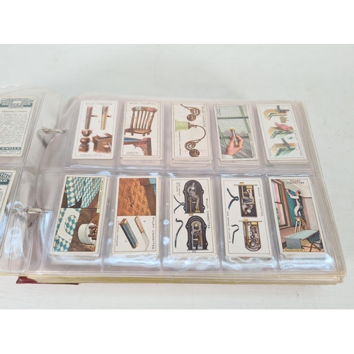 614 - A large collection of vintage Wills's cigarette cards to include Household Hints, Lucky Charms, Rail... 