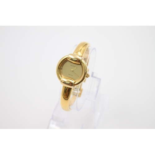 286 - A boxed Gucci 1400L gold tone ladies quartz wristwatch