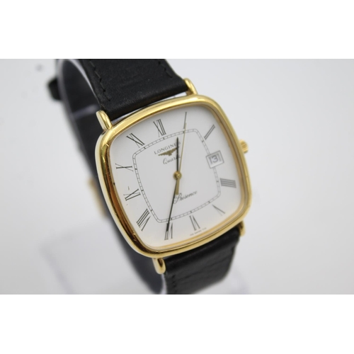 296 - A Longines Presence gold tone gents quartz wristwatch