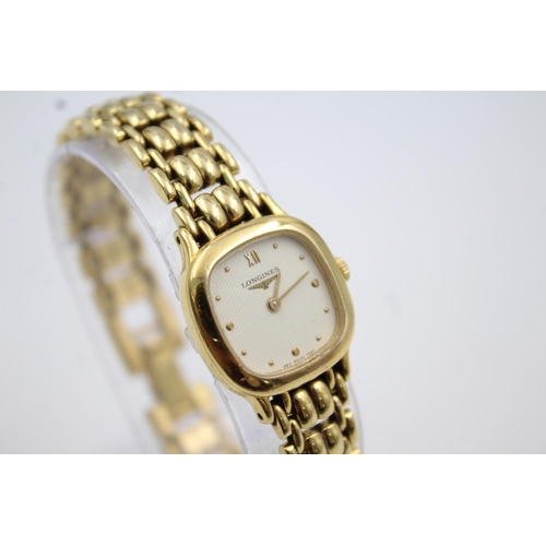 298 - A Longines gold tone ladies quartz wristwatch