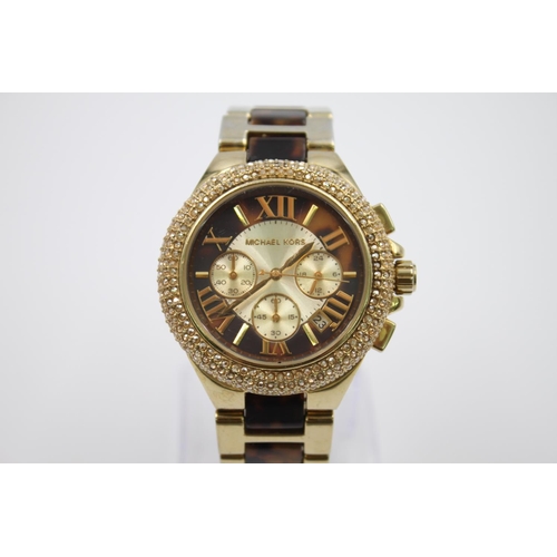 306 - A Michael Kors MK5901 gold tone chronograph ladies quartz wristwatch