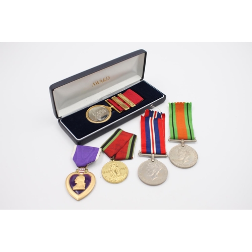 344 - Five assorted vintage military medals to include boxed Artillery medal presented to 14996617 L/BDR C... 