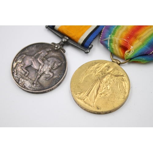 358 - A WWI medal pair with original ribbons presented to 73604 GNR F.H Franklin R.A