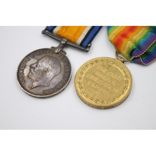 358 - A WWI medal pair with original ribbons presented to 73604 GNR F.H Franklin R.A