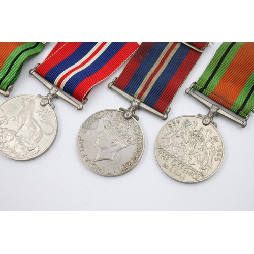 359 - Eight WWI medals and ribbons to include War, Defence etc.