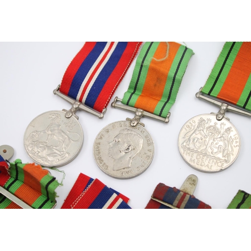 359 - Eight WWI medals and ribbons to include War, Defence etc.