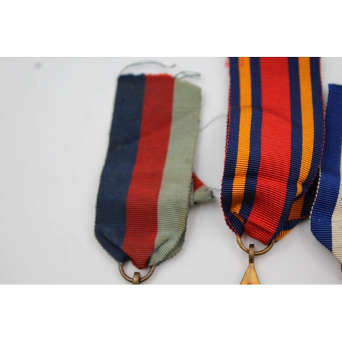 363 - Five WWII Stars with original ribbons to include Burma, France, Germany and Africa