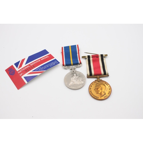 365 - Two medals to include National Service and GVI Special Constabulary presented to Charles H Barton