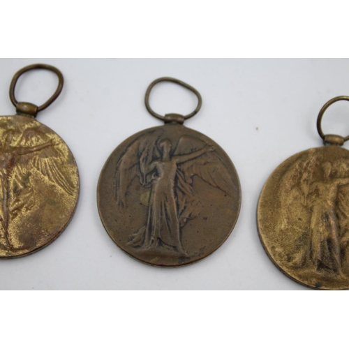 366 - Three WWI Victory medals, one presented to 24768 Pte J.W Potter of Royal West Kent, one presented to... 