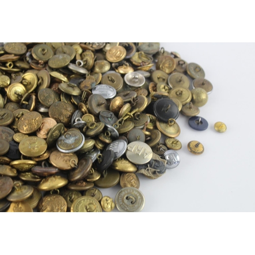 369 - A collection of assorted vintage uniform buttons to include Railway, A.R.P, Military etc.