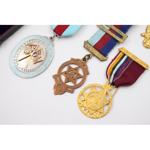 373 - Eight assorted vintage Masonic & R.A.O.B jewels/medals