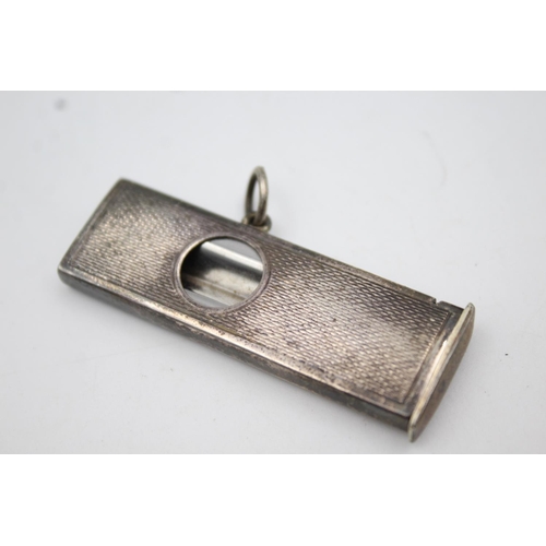 397 - Two hallmarked sterling silver items, one cigar cutter and one ashtray - approx. gross weight 39 gra... 