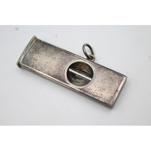 397 - Two hallmarked sterling silver items, one cigar cutter and one ashtray - approx. gross weight 39 gra... 