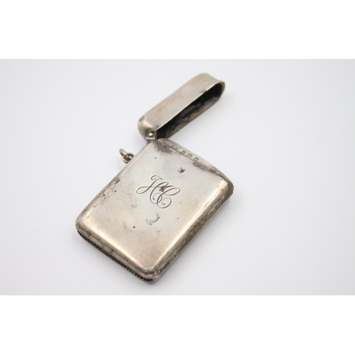 398 - A George V hallmarked Birmingham silver vesta case by John Rose, dated 1912 - approx. gross weight 3... 