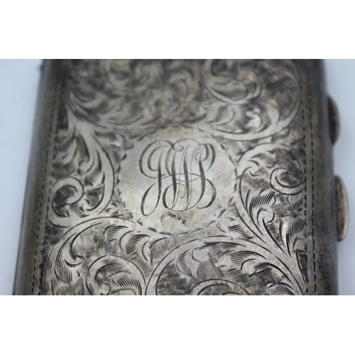 403 - A George V hallmarked Birmingham silver cigarette case, dated 1921 - approx. gross weight 51 grams a... 