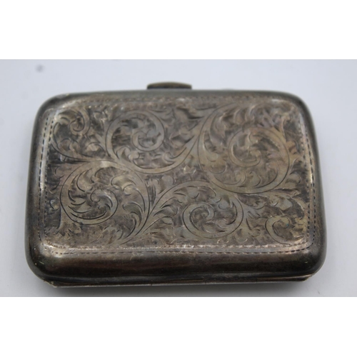 403 - A George V hallmarked Birmingham silver cigarette case, dated 1921 - approx. gross weight 51 grams a... 