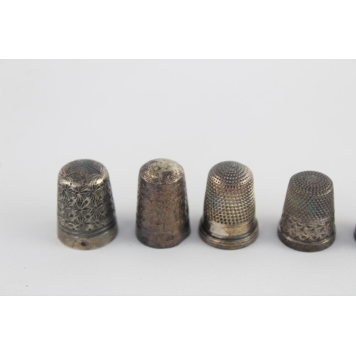 420 - Five assorted hallmarked sterling silver thimbles to include Charles Horner - approx. gross weight 2... 