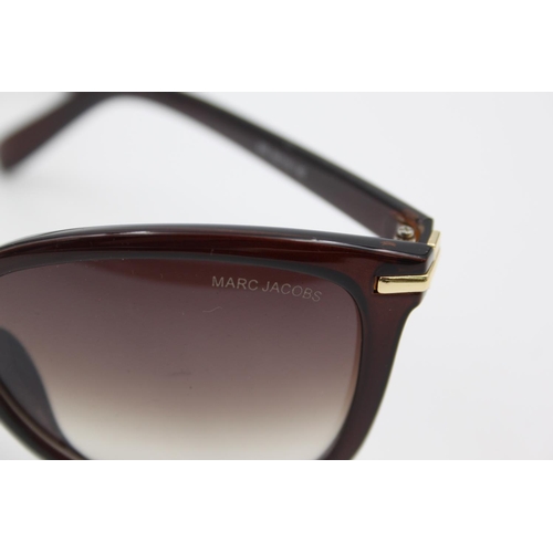 442 - A pair of Marc Jacobs deep burgundy oversize sunglasses