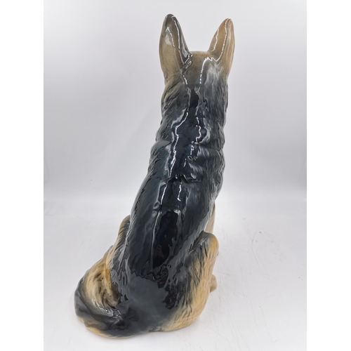 455 - A Beswick Alsatian dog fireside figurine, model no. 2410 - approx. 35cm high